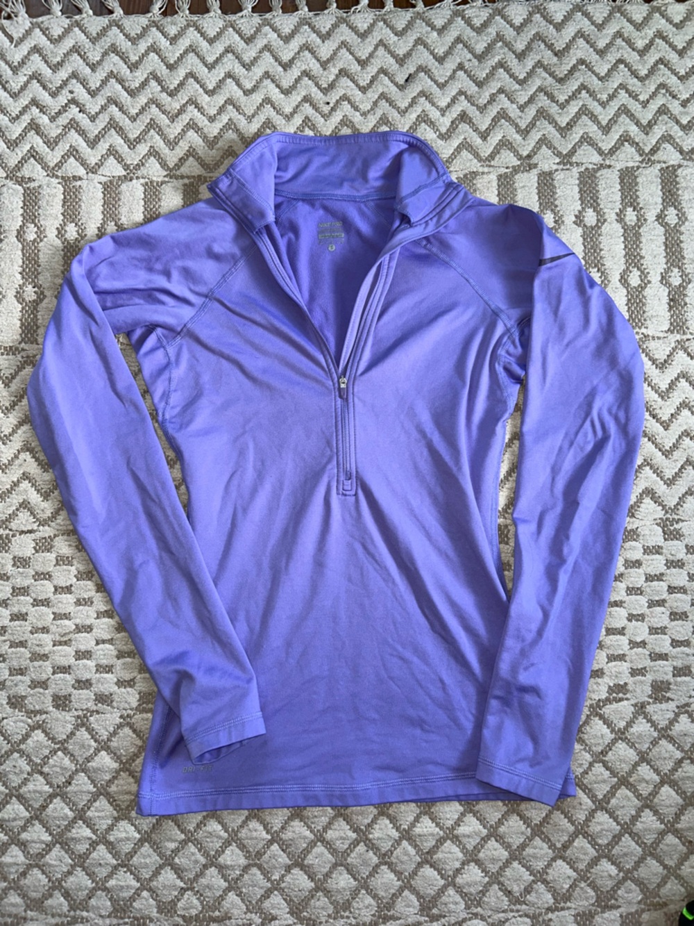Nike Pro Purple Performance Quarter-Zip Top